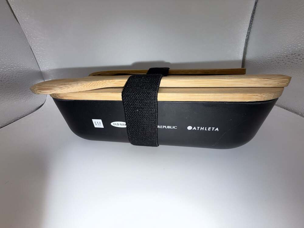 Gap Inc. Corporate Branded Bento Lunch Box with Bamboo Lid and Utensils